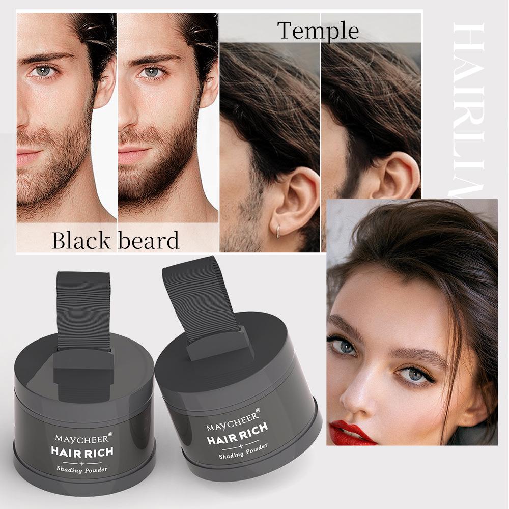 MAYCHEER Hairline Shadow Powder with Puff for Hair Regrowth and Forehead Filling.