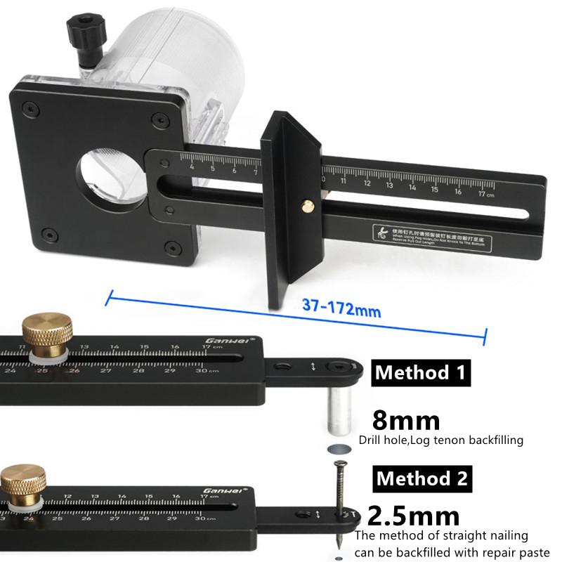 Woodworking Circle Cutting Jig for Electric Trimming Machine Wood Router Milling Circle Slotting Base DIY Tools with Scale Fence