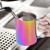 600ml Stainless Steel Titanize Coffee Pitcher Milk Frothing Cup Jug for Latte ArtColorful