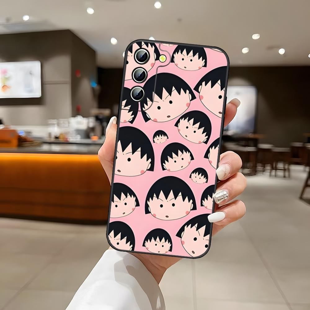 Cartoon Chibi M-Maruko-chan Phone Case For Samsung S24 Ultra S22 S23 S25 S20 Fe S21 Plus A54 A34 A16 A53 Back Cover