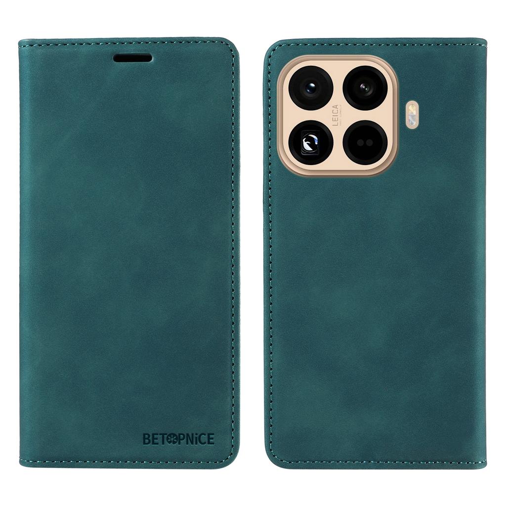 Pro pouzdro Xiaomi 15T Pro BETOPNICE Magnetické zavírání RFID blokující peněženka Stojánek Kožený kryt na telefon