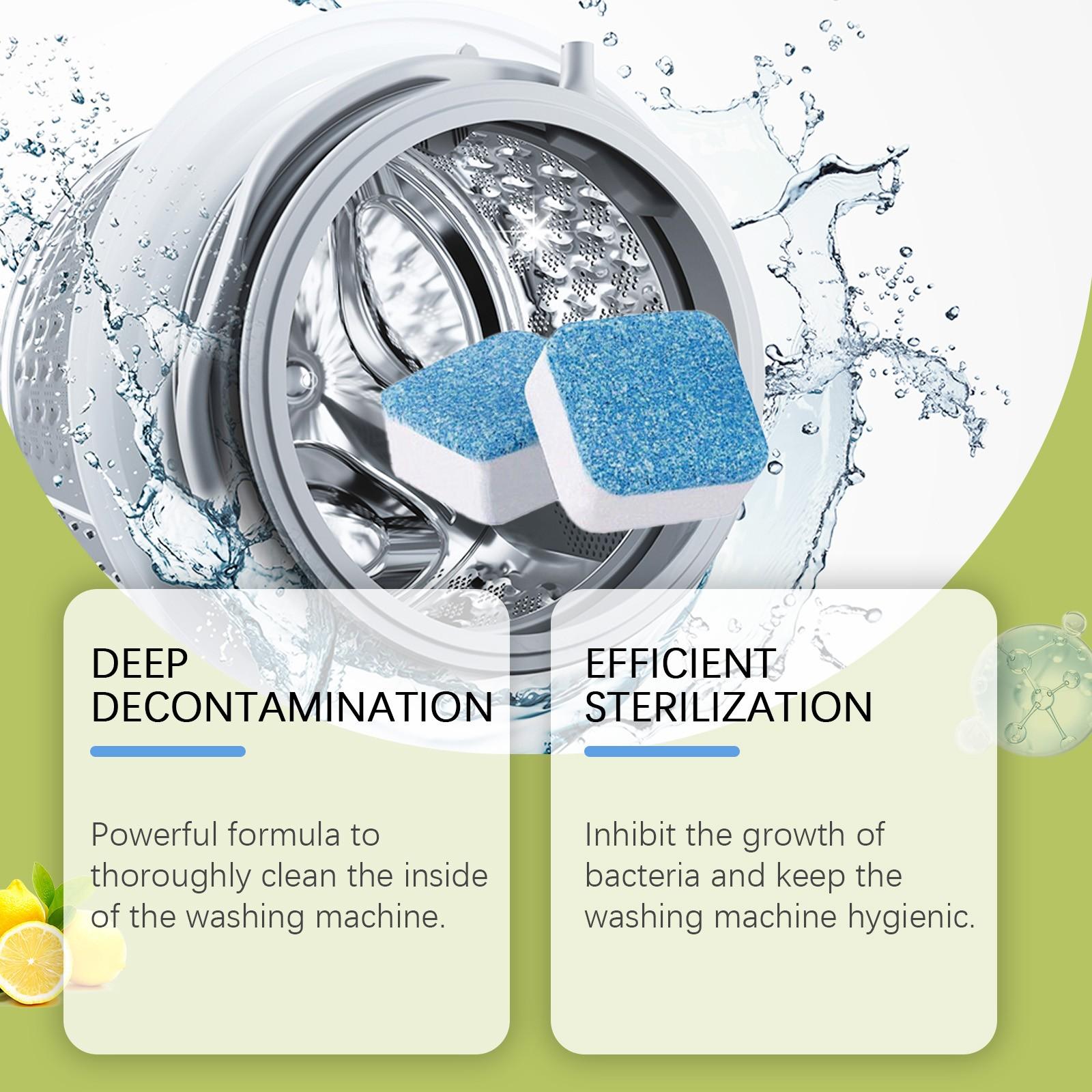 Средство для чистки бака стиральной машины Шипучие таблетки Полностью автоматические — фото 2