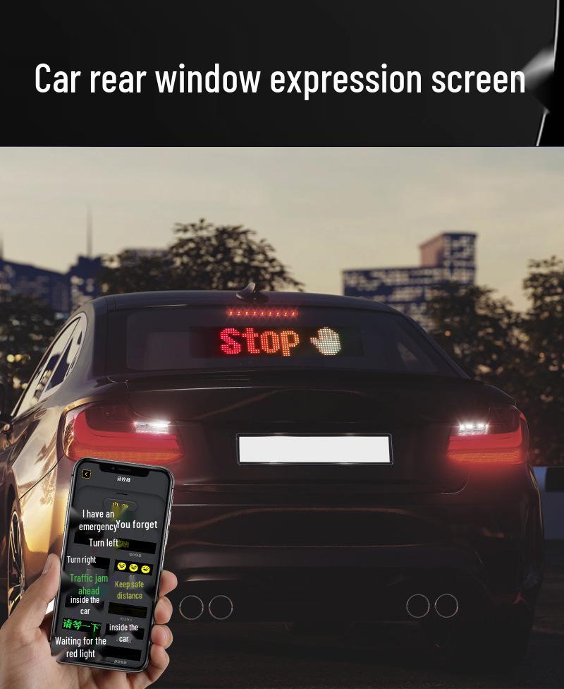 Truck Devil Eye Dynamic LED Light: Smart Car Sticker with LED Screen