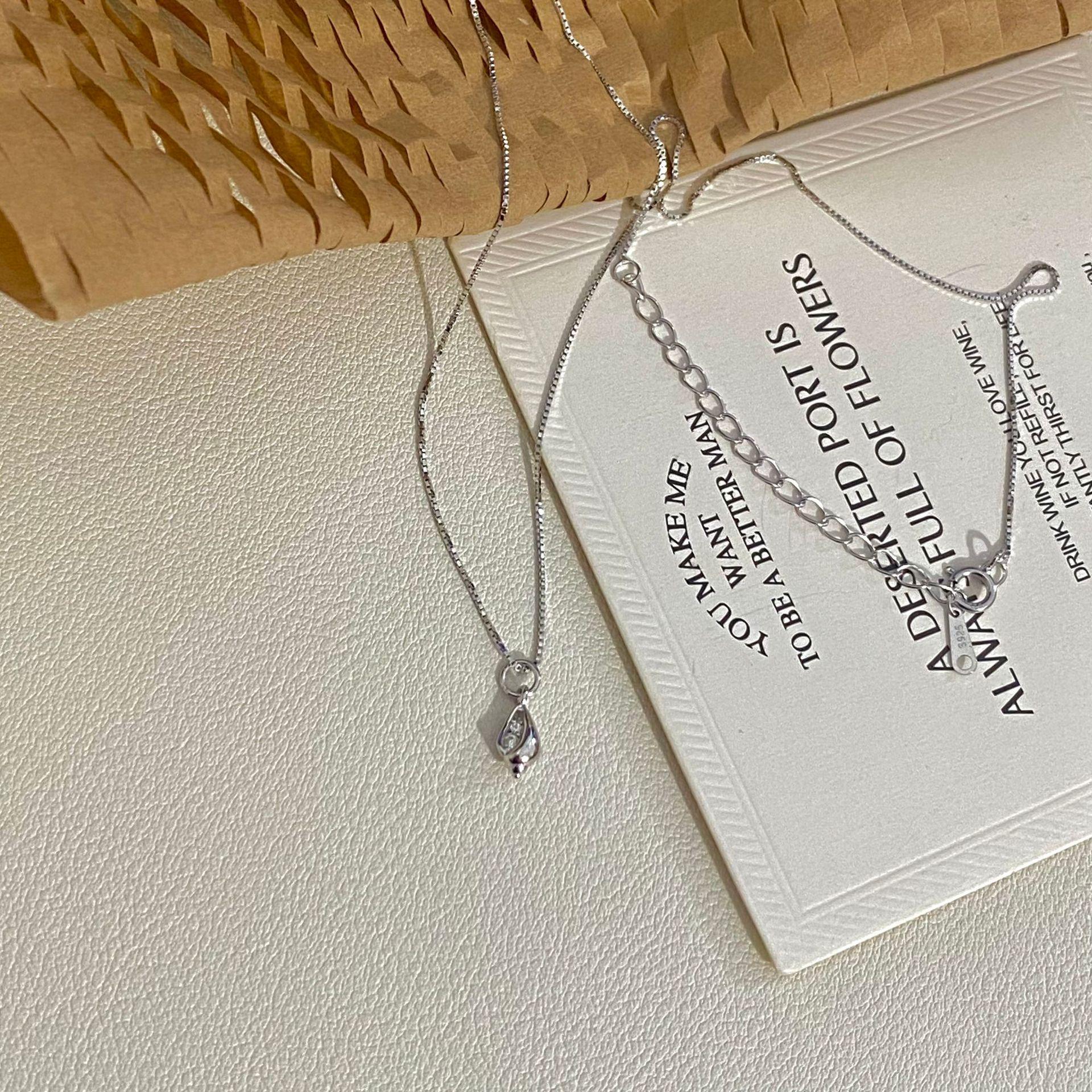 Посеребренная цепочка на ключицу с бриллиантами, покрытая 18-каратным золотом, для женщин 925 Silver