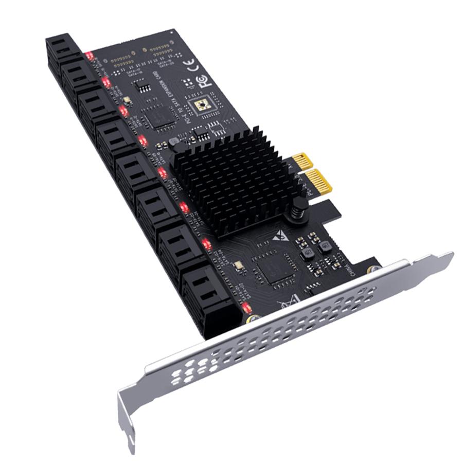 For Chia Mining 16 Ports SATA 3.0 6Gb To PCI Express Controller Card