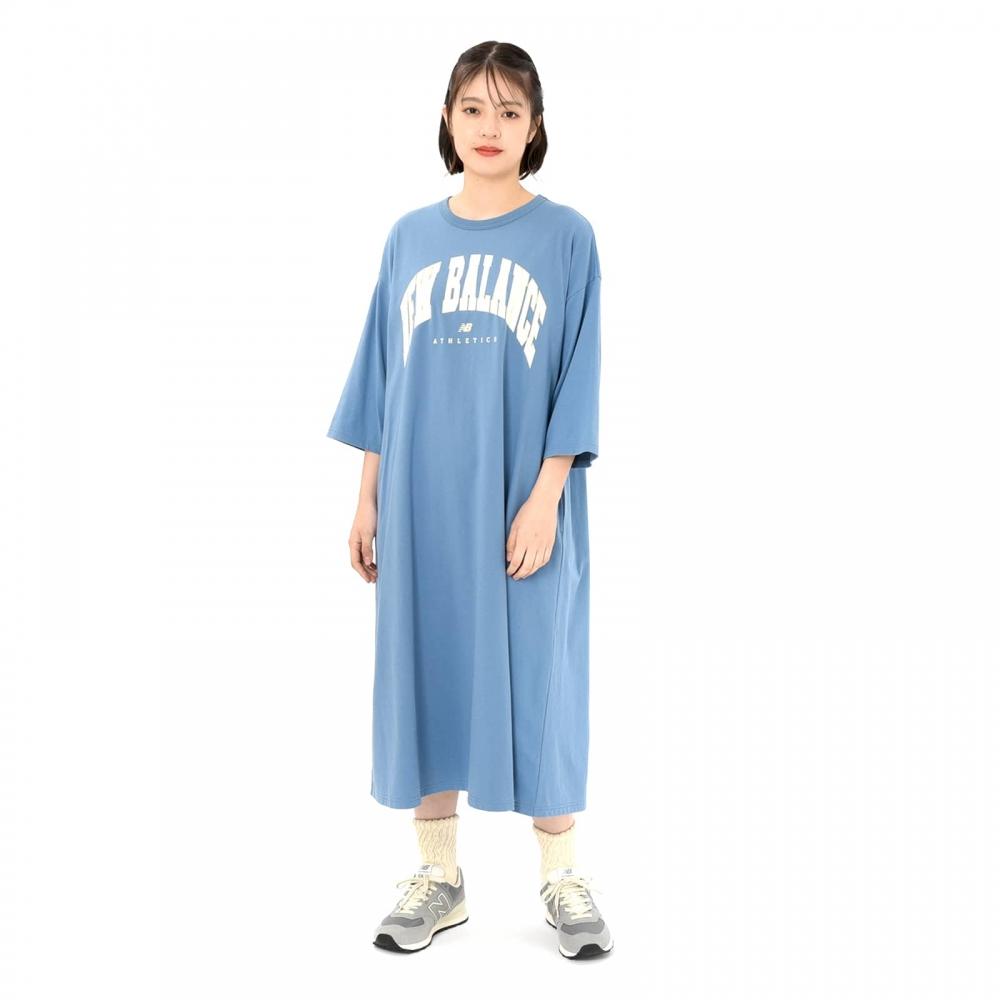 

New Balance Big Logo Dress Heb Heron Blue Awd45697 Heb S