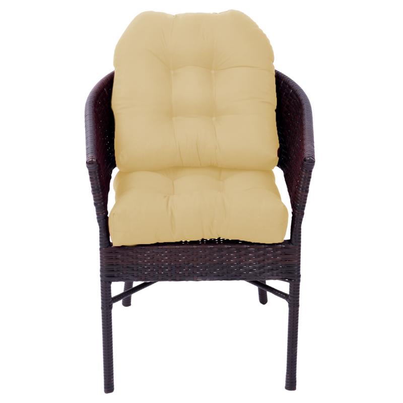 U Shaped Rattan Chair Cushion Durable Chair Outdoor Pad With Recycled Polyester Fill Durable Superior Comfort Chair Cushions