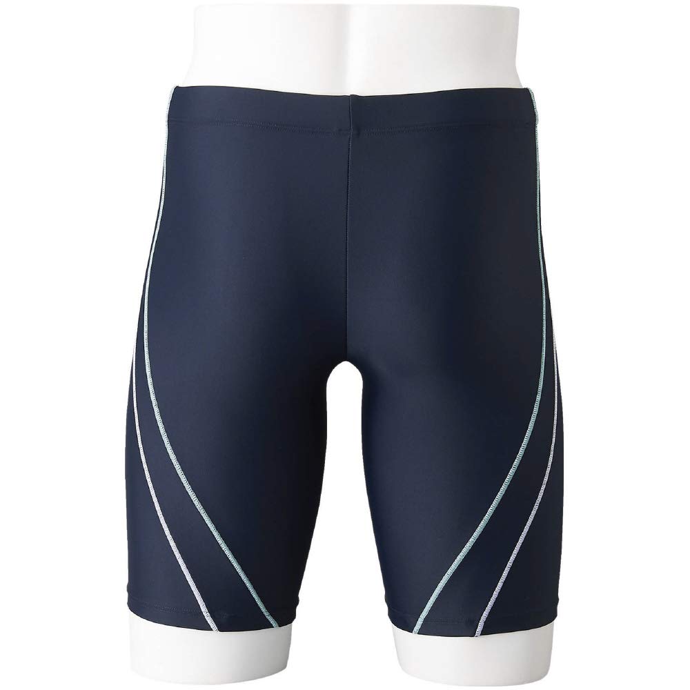 MIZUNO Fitness Half Spats 3D Size S x Size Men's Swimsuit, (21cm Inseam, Cups), N2JB1112, (Navy Mint, 83)