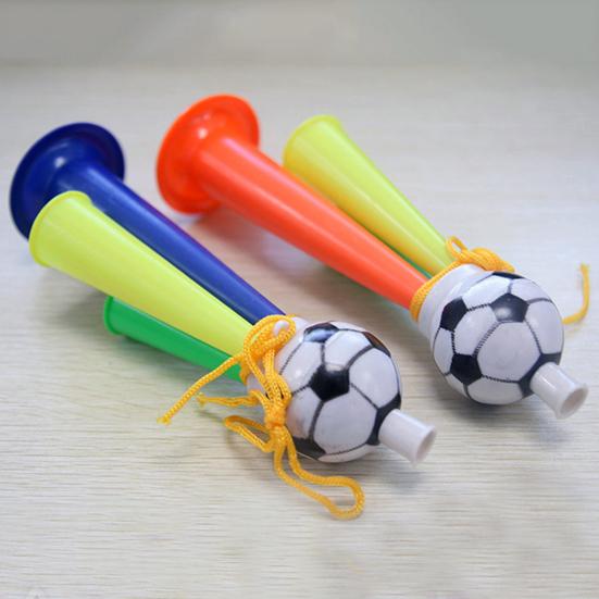 Huaqianguhh 2Pcs Soccer Cheering Horn, 3 Tone Sports Fan Noise Maker, Handheld Football Stadium Trumpet for Game Day, Party Accessory