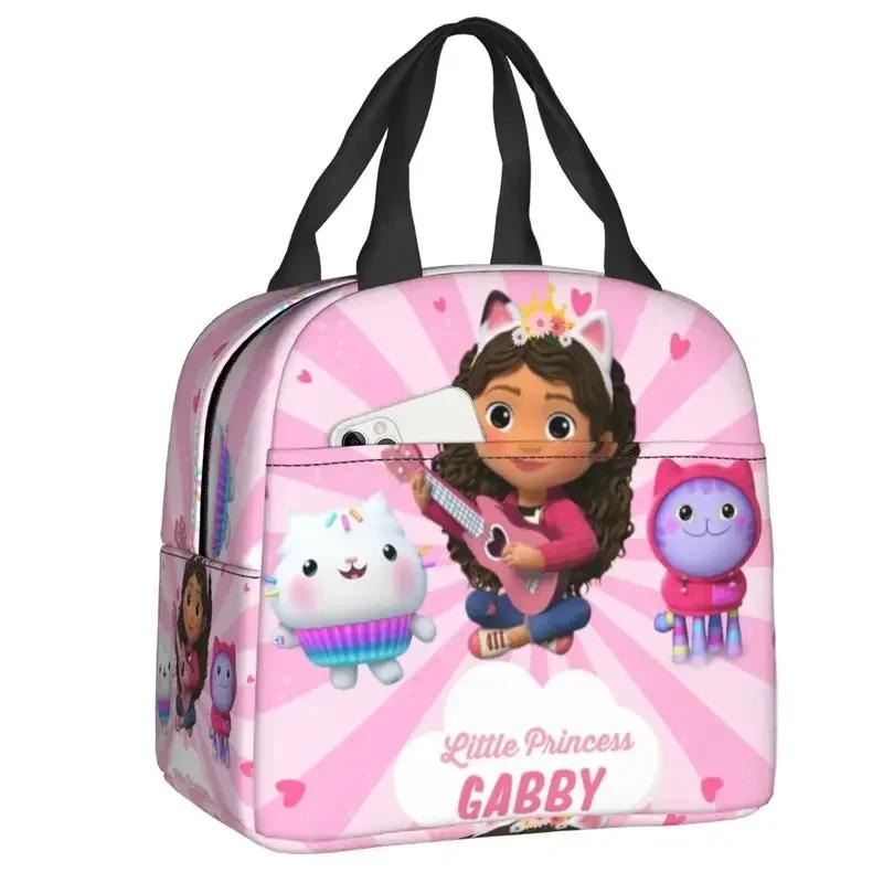 Gabbys Dollhouse Insulated Lunch Tote Bag for Women Mercat Cat Portable Thermal Cooler Bento Box School