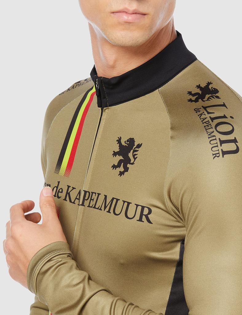 Lion De Kapelmuur Light Warm Belgian Sand Gold Jersey, Line,
