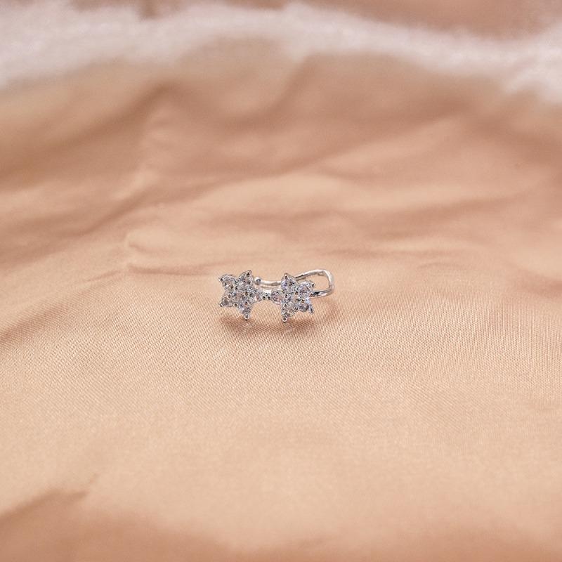 

Перфорированная U-образная клипса для носа в ретро и холодном стиле, аксессуар-бант, луна, восьмиугольник, звезда, инкрустация бриллиантами, украшение для носа E5364