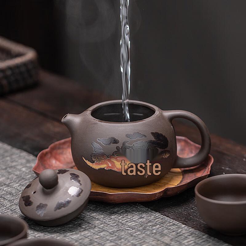 Portable Heat-Sensitive Purple Clay Kung Fu Tea Set