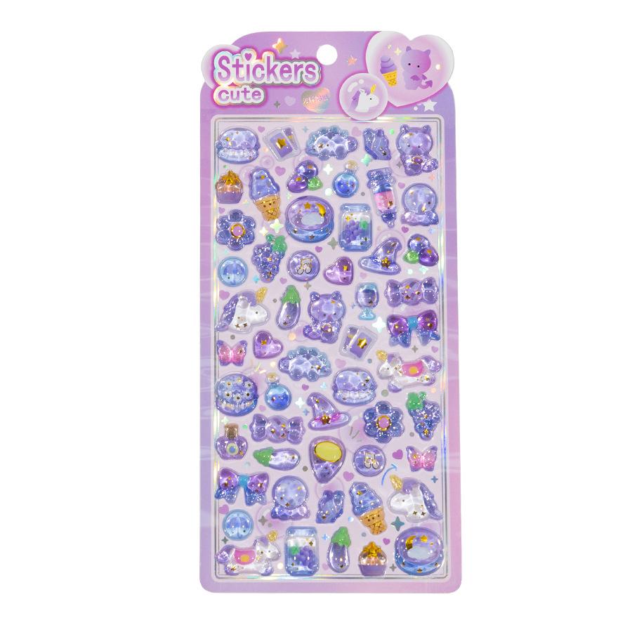 

Милый мультяшный желеобразный цвет Скрапбук Журнал Наклейка DIY Декор Канцелярские товары Чехол для телефона 3D рельеф Наклейка с животными Студенческие принадлежности