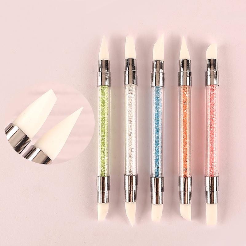 Crystal Double-Ended Silicone Nail Art Pen & Polymer Clay Tool Set