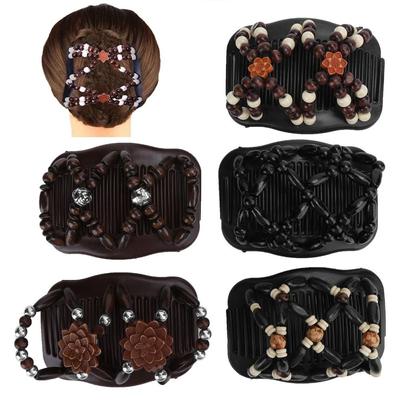 Exquisite Beads Hair Combs Resin Magic Tuck Comb Hair Clip Beaded Hair Claws  Women Lady Girl