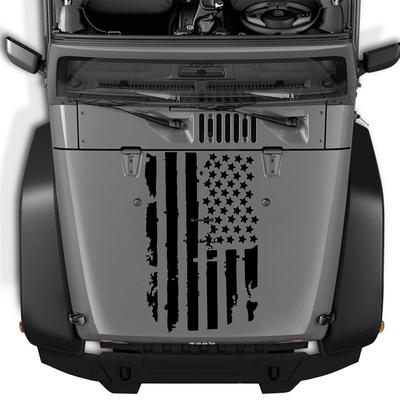 Car Exterior Hood Stickers USA Flag Decal Vinyl For Jeep Wrangler Durable Auto Decoration Sticker