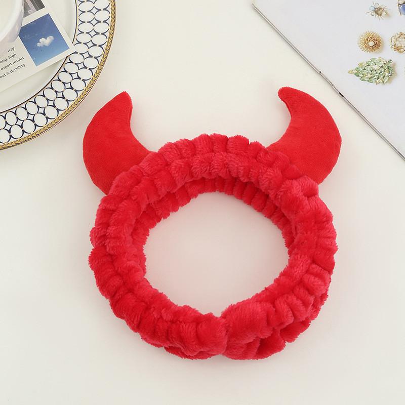 Cartoon Plush Cute Super Cute Hair Accessories Face Wash Makeup Hair Hoop Plush Doll Headwear Hair Strap