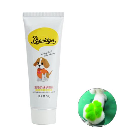 80g Semi Permanent Pet Dye Cream High Pigmented Colorful Dog Hair Bright Coloring Dyestuff Pigment Supplies for Home