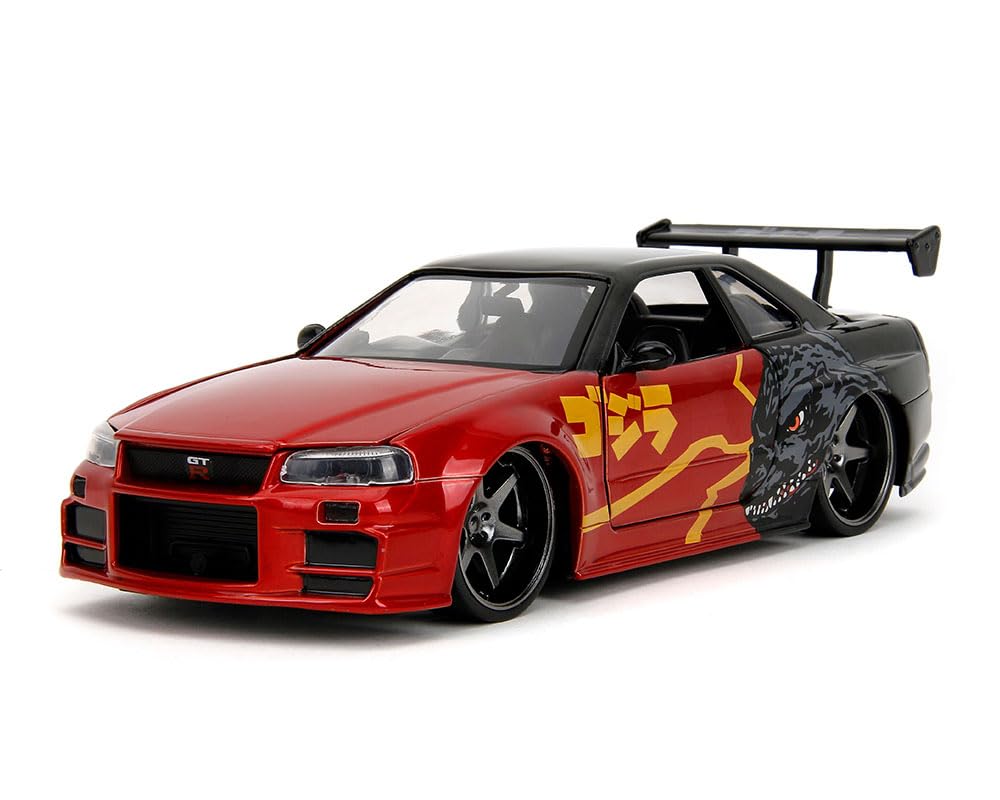 JADA TOYS Nissan Skyline R34 2002 Godzilla VS Destoroyah Skyline Godzilla Vs Destoroyah Mini Car 35133 1/24 GT-R [Item]