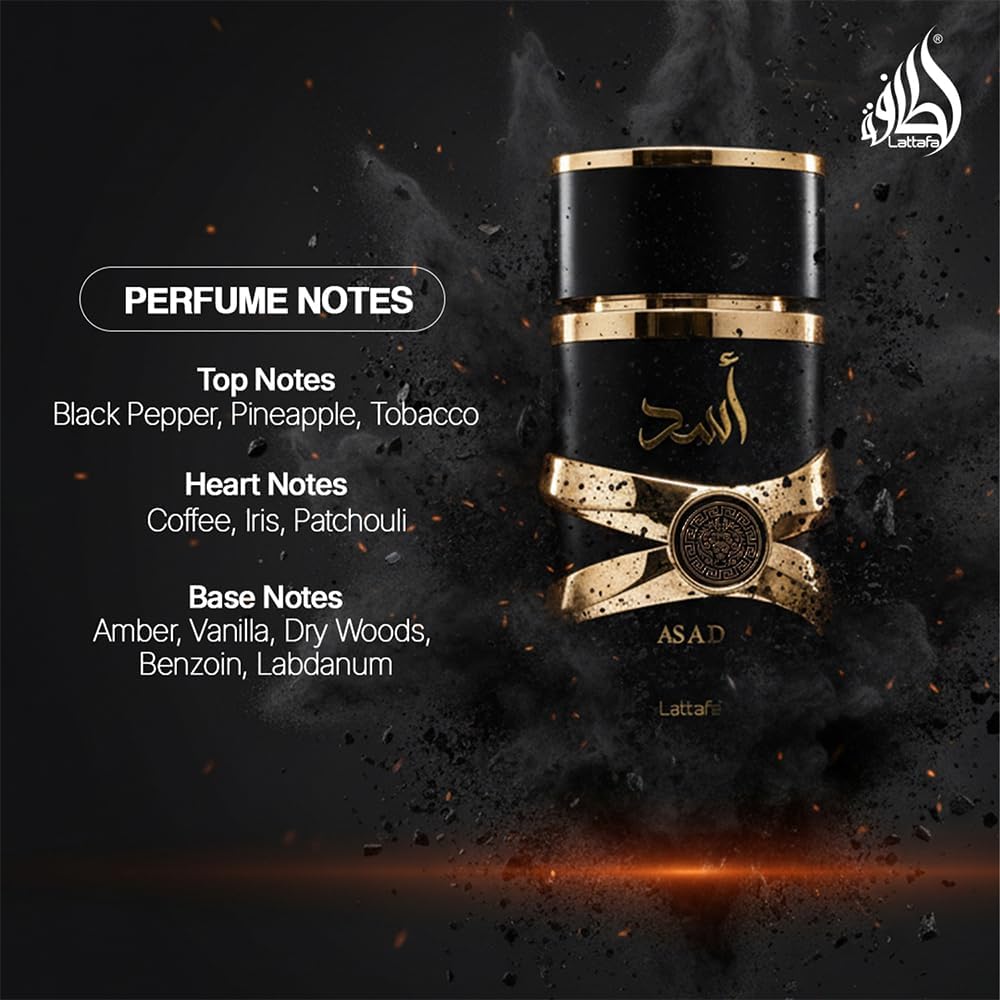 Lattafa Asad Unisex Eau De Parfum Spray, 100 Ml