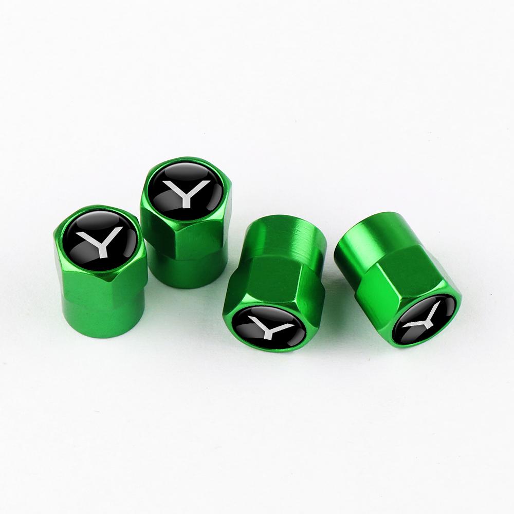 AAAIM1 4Pcs Car Wheel Tires Valve Stem Caps Badge Decoration For Tesla Model 3 Model Y Model S Model X Cybertruck Roadster SpaceX