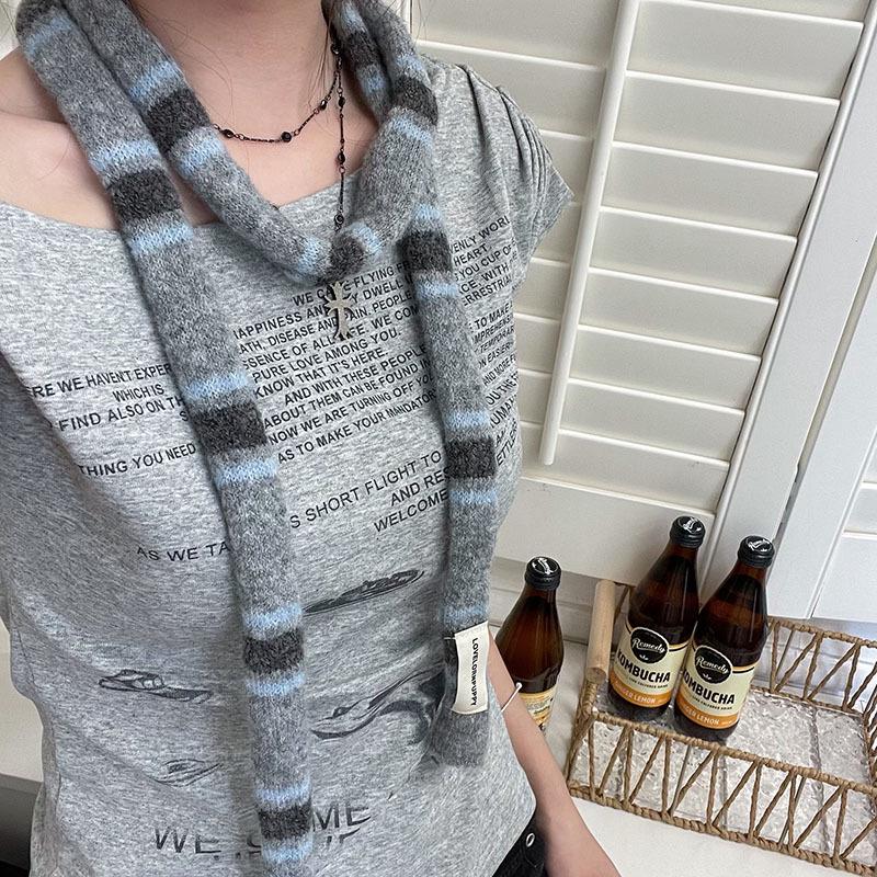 American Artistic Striped Sweet & Spicy Fashionable Women's Scarf for a Stylish Autumn & Winter Look