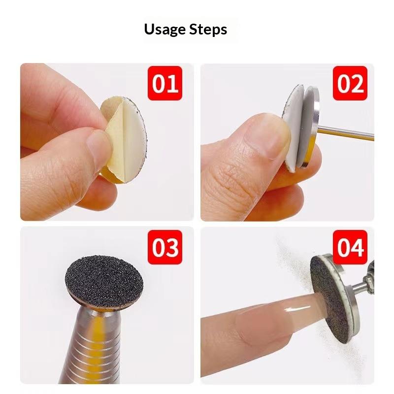 Foot Dead Skin Sandpaper Replaceable With Disc Pedicure Polishing Disc Cuticle Calluse Remover File Electric Pedicure Tools