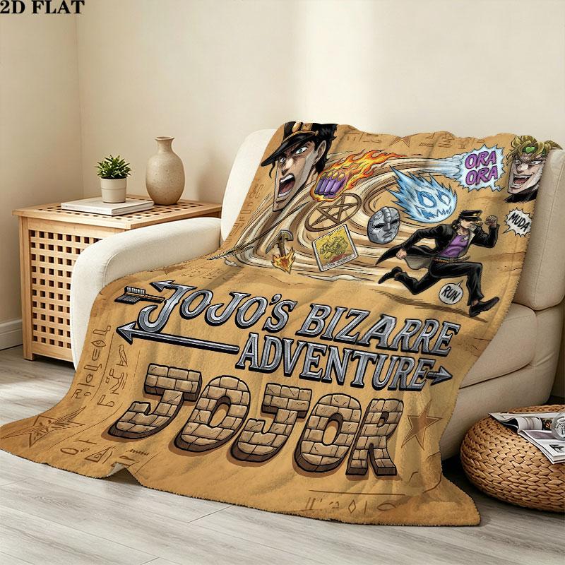 1pz Coperta in Flanella con Fantasia di Jojo's Bizarre Adventure Adatta a Tutte le Stagioni per Arredamento Casa Calore e Comfort Regali Regalo Festivo