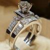 Accessori Set Coppia Anello Moda Donna Anello Zircone