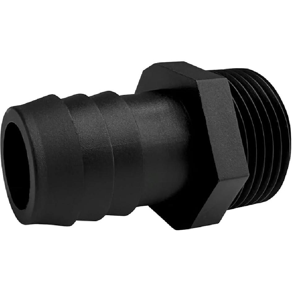 20 Pcs 3/4" Barb X 3/4" NPT Male Connector, Plastic Hose Barb Fitting, Adapter, Industrial Hose Barb To Pipe Fittings Connect
