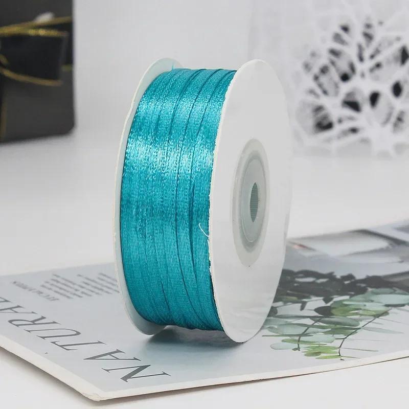 100yards 3MM Double Sided Satin Ribbon DIY Handmade Gift Wrapping Christmas Wedding Decorations Clothing Accessories Ribbons