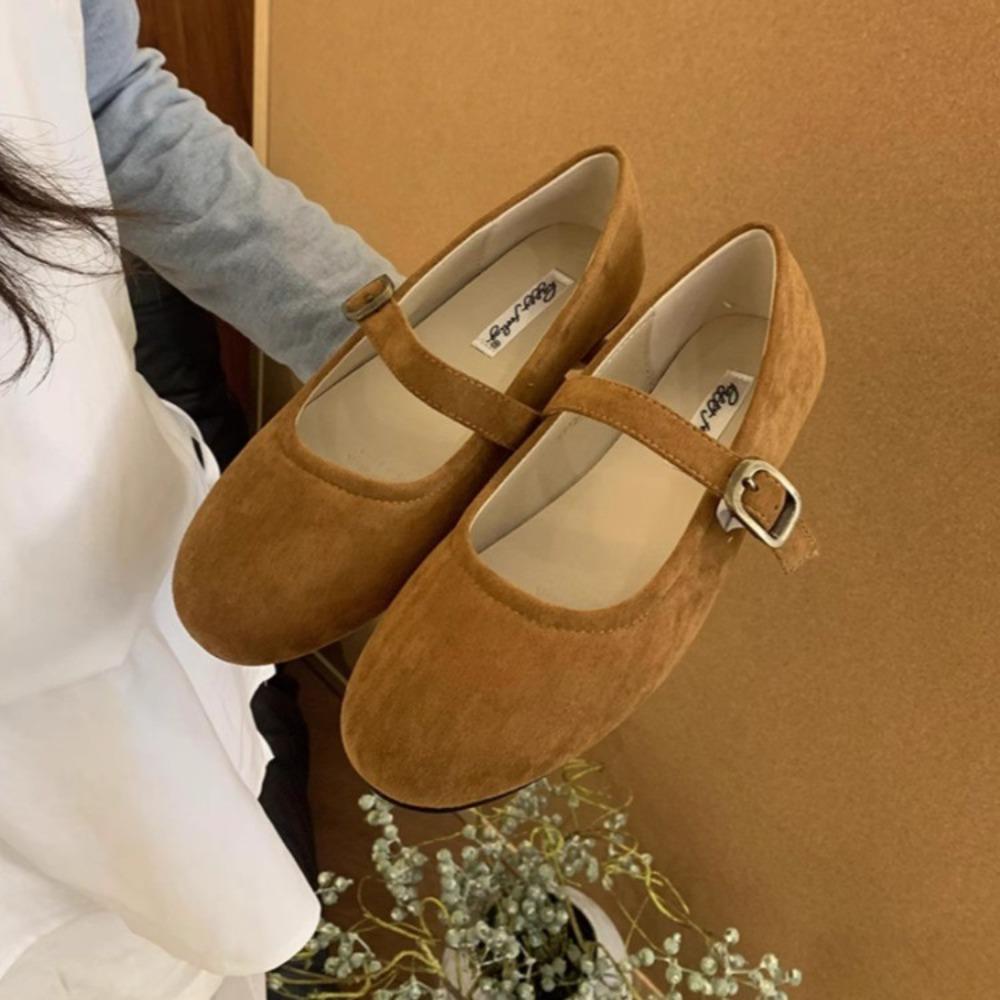 Fashion 2025 Women Flats Soft Leather Dress Shoes Spring Brand New Round Toe Shallow Slip on Ladies Casual Ballet Shoes35-40