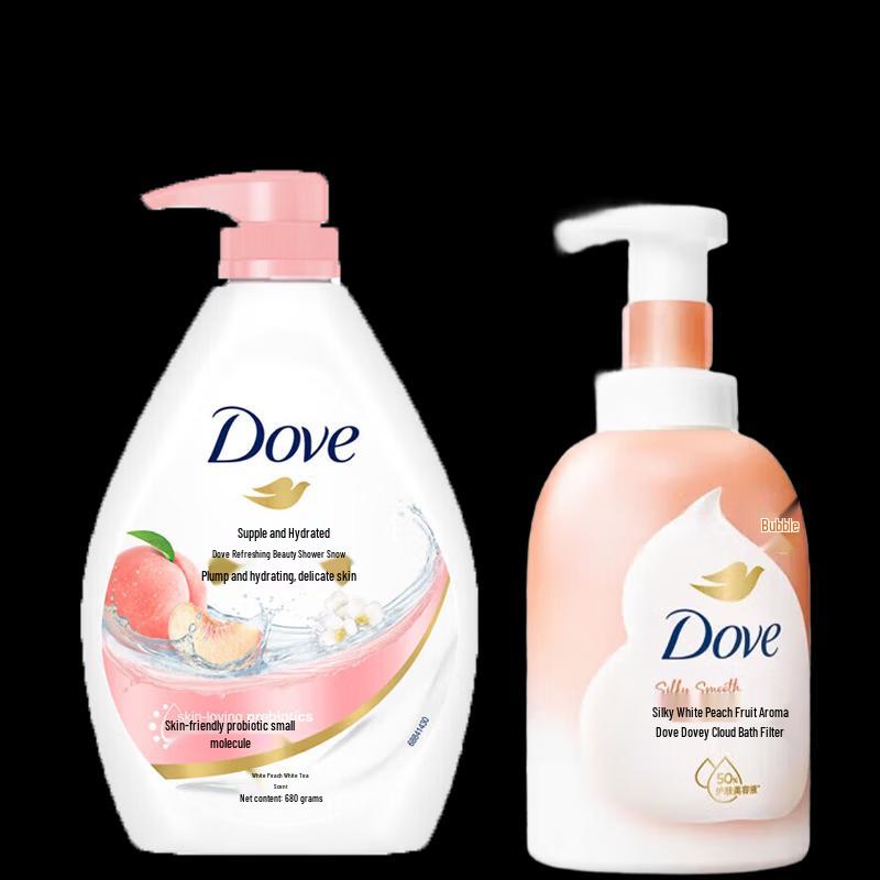 Dove White Peach Mousse & Refreshing Shower Gel Bundle