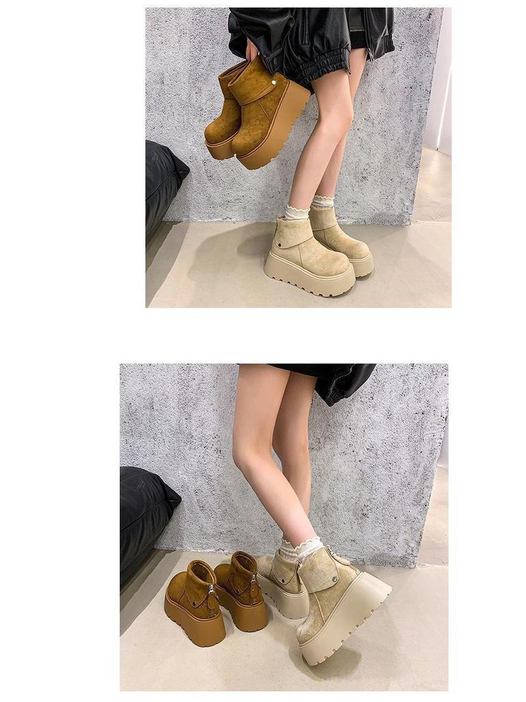 Korean Platform Thick Sole Martin Boots for Women: 2025 Autumn/Winter, Stylish & Comfortable Casual Short Boots