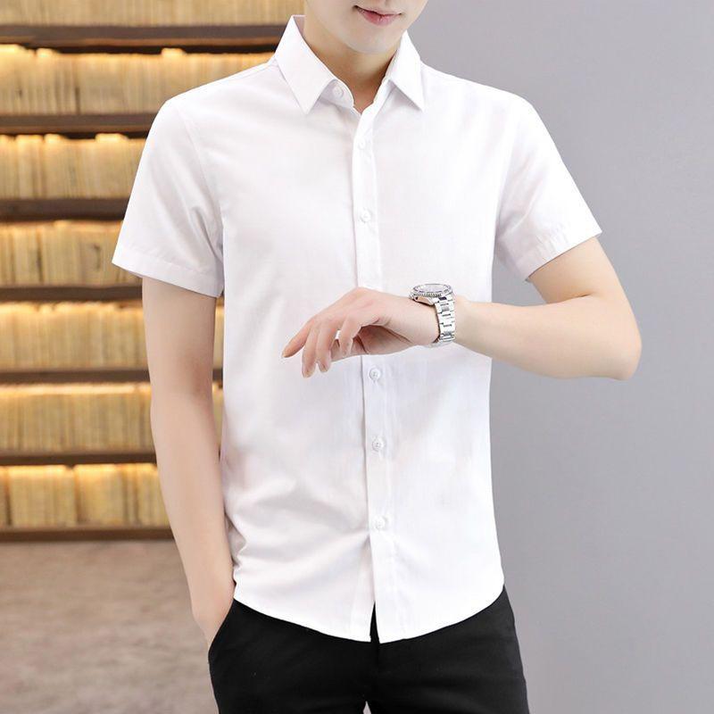 Summer Short Sleeve Men s Shirt Versatile Casual Business Short Sleeve Top M