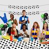 A03F-2026 Football Theme Party Disposable Tablecloth 54 X 107.8 Inch Soccer Plastic Tablecloth