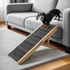 Pawaboo 2025 Version Amped Pet Ramp Pet Height No Wooden Up To 15KG Weight Easy To Easy for Senior Pet Reduces Strain On Legs and Natural Wood Color