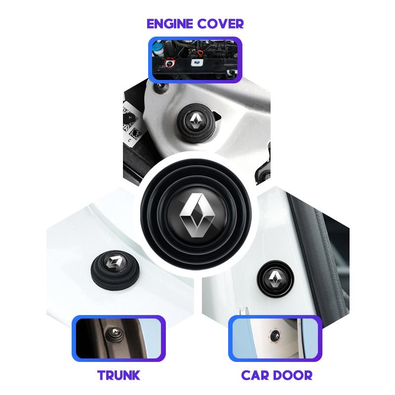 2026 Hot For Renault Hub Caps Car Door Shock-Absorption Stickers Anti-Collision Pads For Renault Megane 2 3 4 Twingo Clio Talism