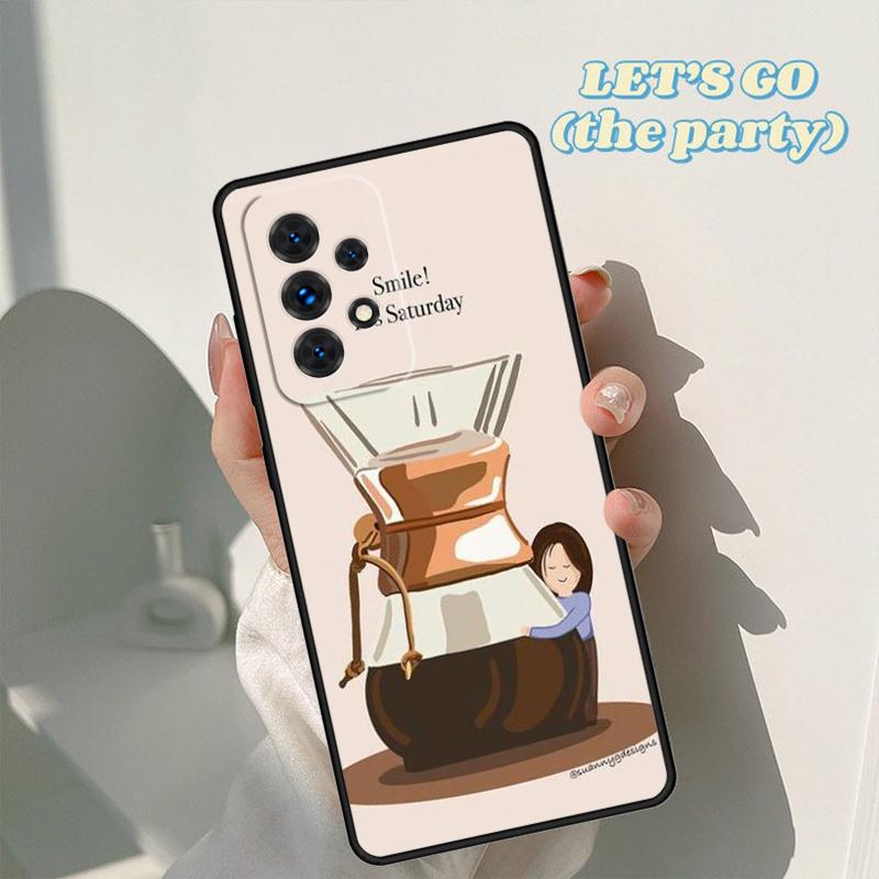 Coffee Caffeine Lover phone case For Samsung Galaxy A42 A31 A40 A51 A71 A32 A80 A91 A52 A72 A73 A20e A21S A50 A70 A11 A12 Cover