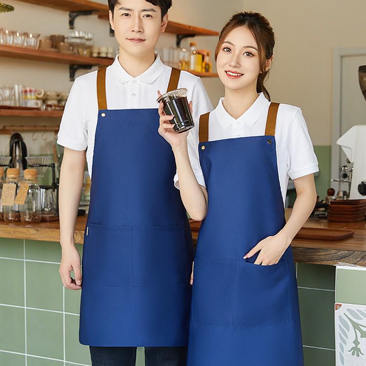 Custom Logo Waterproof Canvas Waist Apron for Manicure, Coffee Bar, Catering