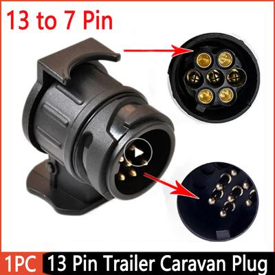 Converter 13 Pin Trailer Caravan Plug Adapter To 7 Pin Towbar Socket Durable Towbar Towing Waterproof Plugs Socket Adapter Prote
