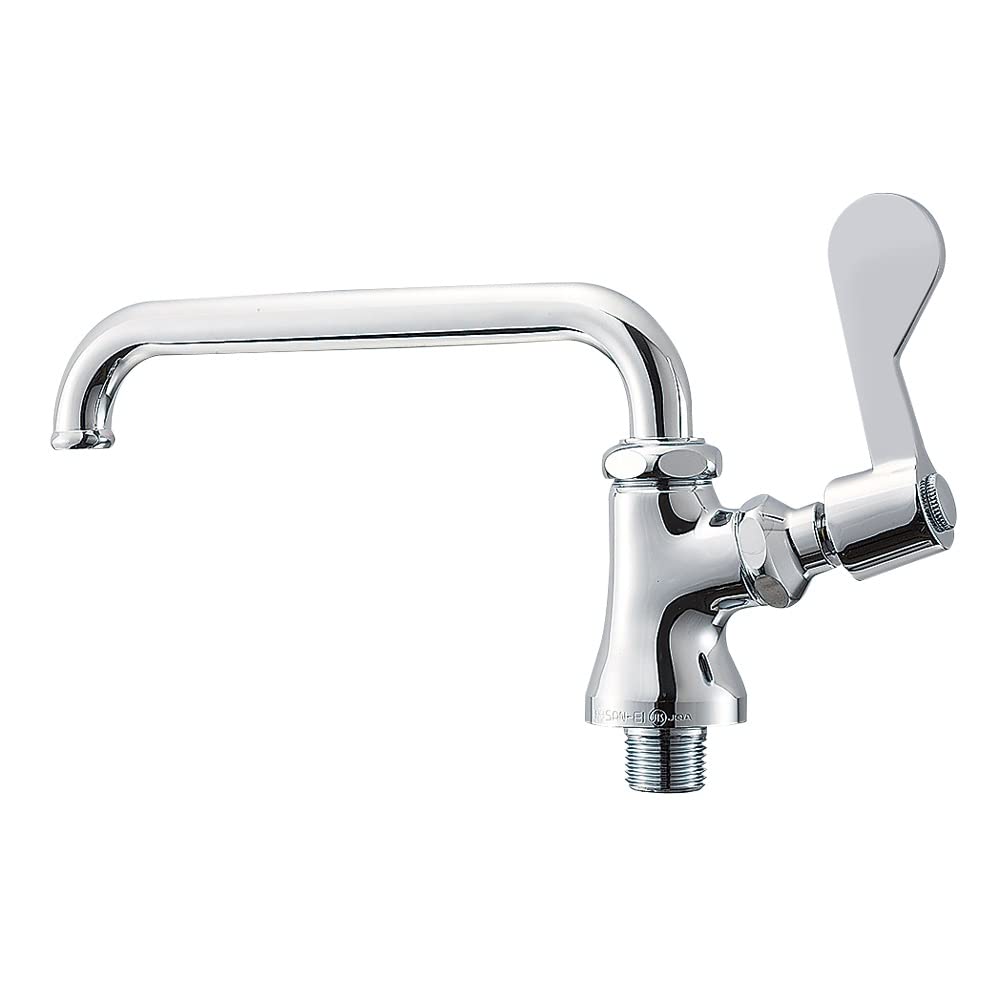 SANEI Kitchen Vertical Swivel Handle Double Thread Size Suitable for Inland and Cold (San-ei) Faucet, 90-degree Open/Close, Specification, 20,