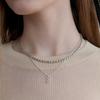 LOVE ME MONSTER Elegant Grå Pärlhalsband (L251MNK020)