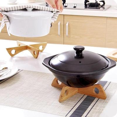 Sottopentola in Legno da Cucina Isolamento Termico Pad in Legno Porta Pentola Creativo Stoccaggio per Cucinare Accessori da Cucina Fornitura Piccoli Utensili