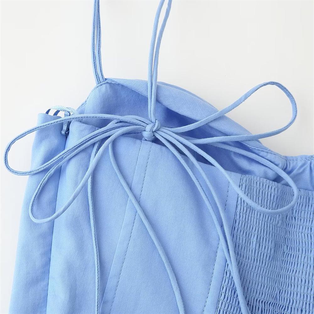 2025 Spring/Summer Women's Fashion Corset-Style Camisole with Ruffles