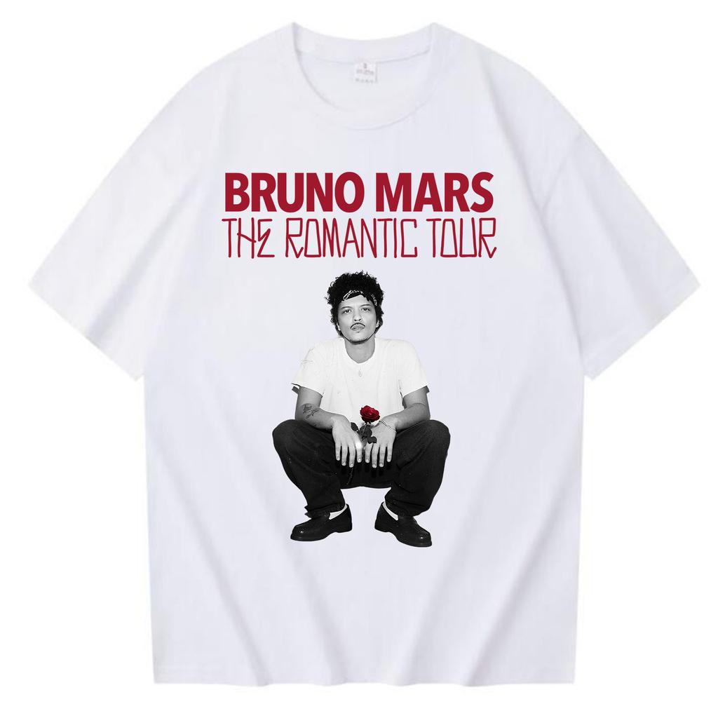 Bruno Mars The RoUnisextic Tour 2026 T-Shirt Unisex Damen Hip Hop Sommer Vintage Kurzarm Rundhals Lässiges Hemd Oberteile