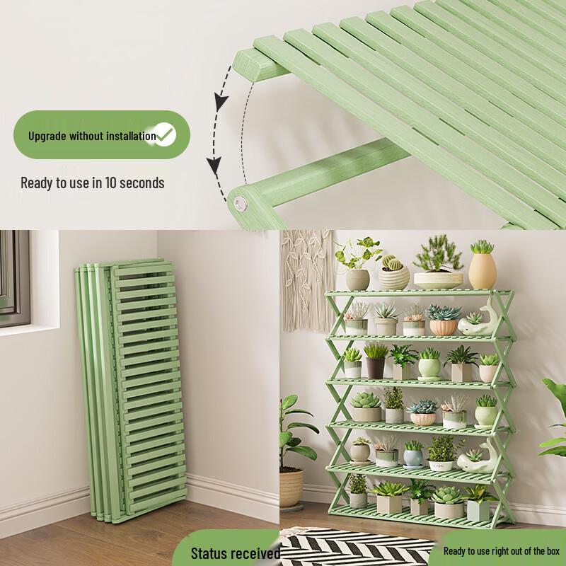 Multi-layer Foldable Balcony Flower Stand