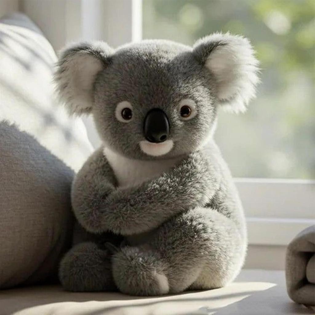 Generico Koala's Luxurious Emotional Healing, Koala Plush Toys for Emotional Support, Realistic Healing Hug Padded Hug for Solitude Relief