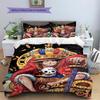 One Piece Duvet Cover Set & Patterned Pillowcase Nice Fan Gift Daily Use Anime Bedding Decor -xia52